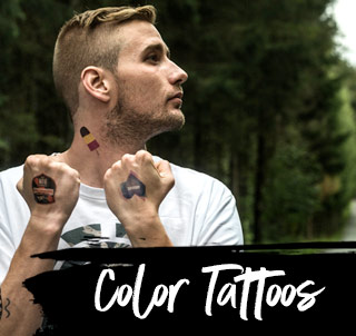 Temporary colour tattoos