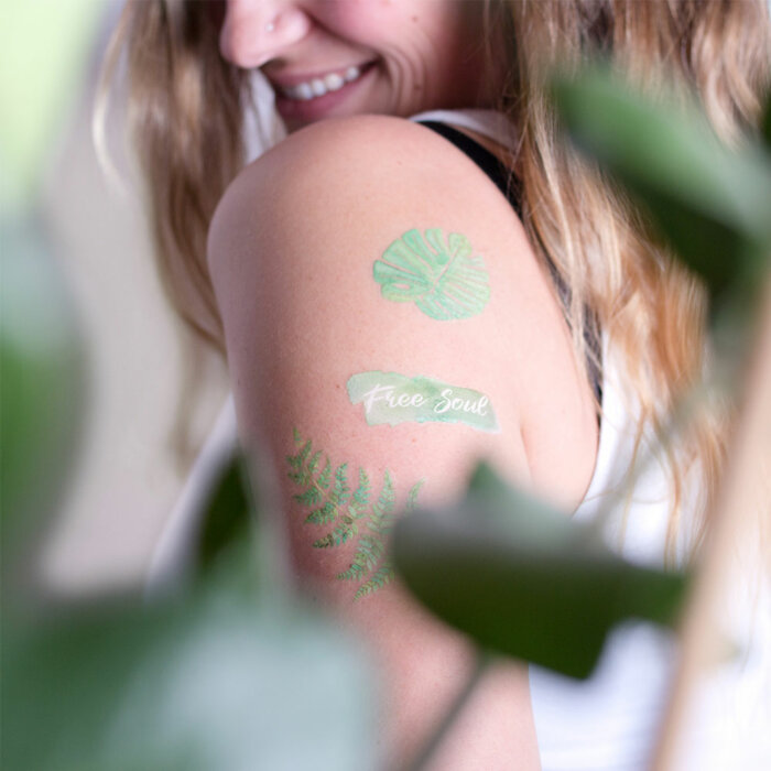 Print Tattoo Organics aufgetragen auf die Haut