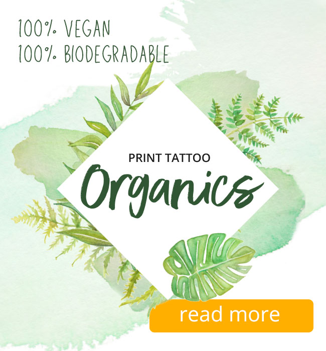 vegan and biodegradable temporary Tattoos