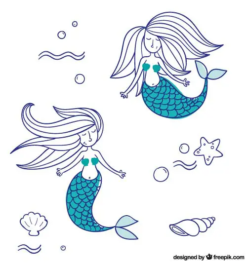 Tattoo-Set Meerjungfrauen