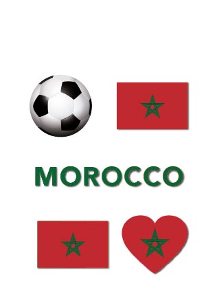 Flaggentattoos Marokko
