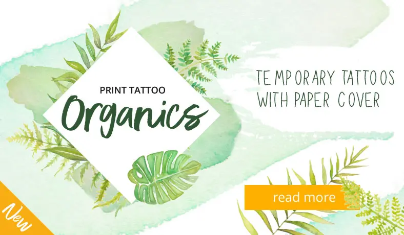 organic temporary tattoos with paper cover