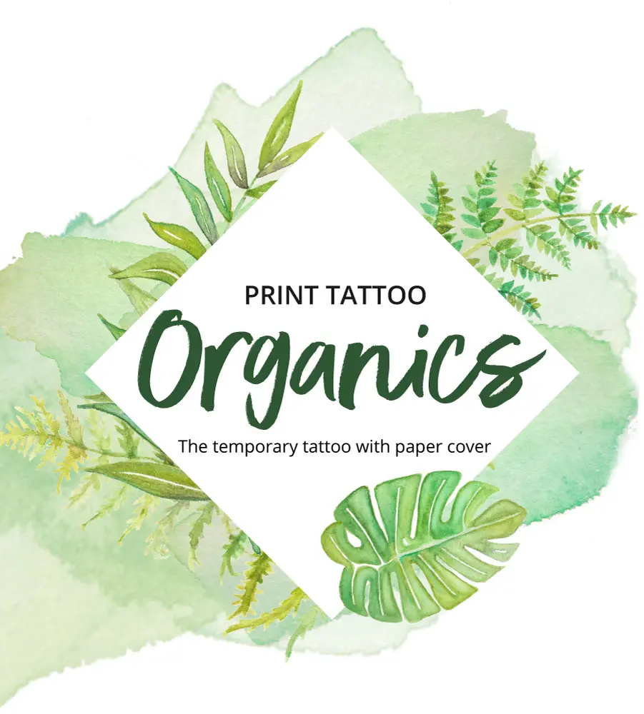 Organics sustainable temporary tattoos