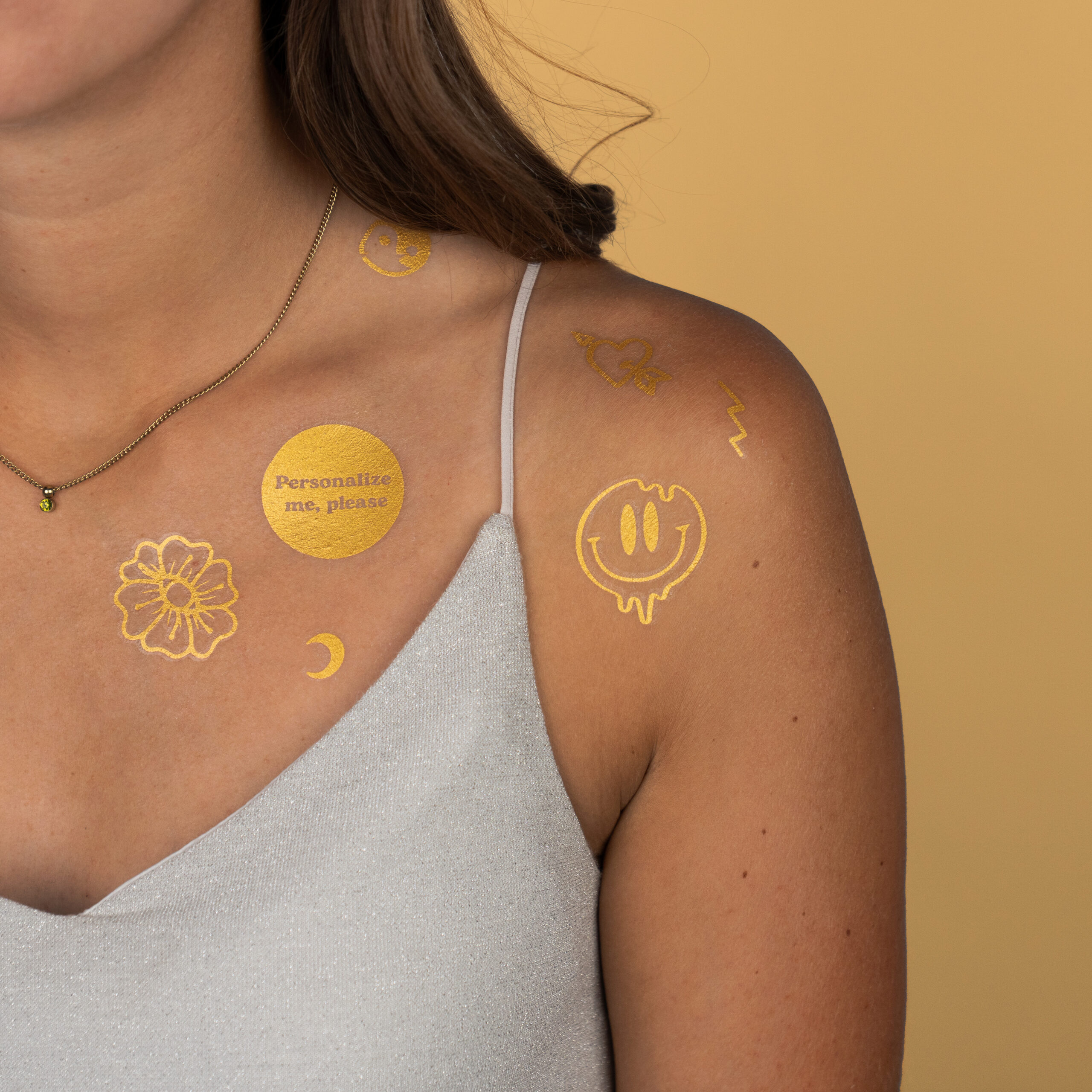 Temporäre Goldtattoos